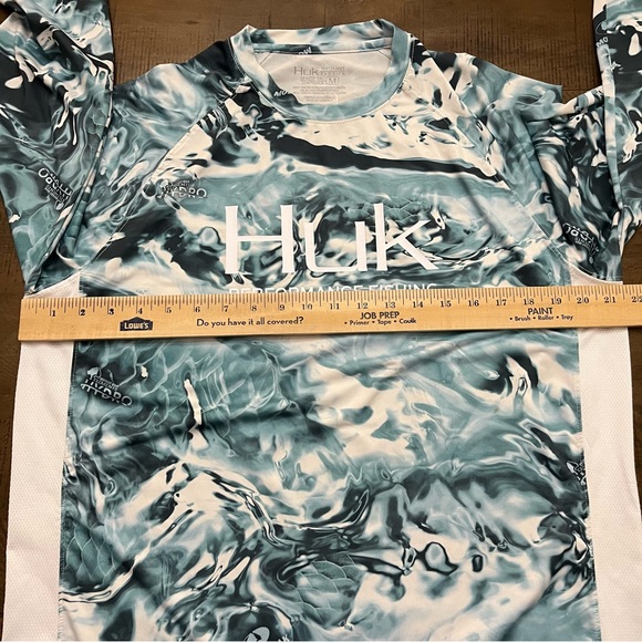 Huk Performance Mens M Mossy Oak Elements Hydro Fishing Shirt Long Sleeve NWOT - Picture 2 of 7